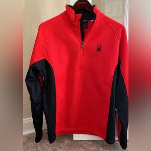 New Men’s Spyder brand pullover sweater. Red and black size medium.